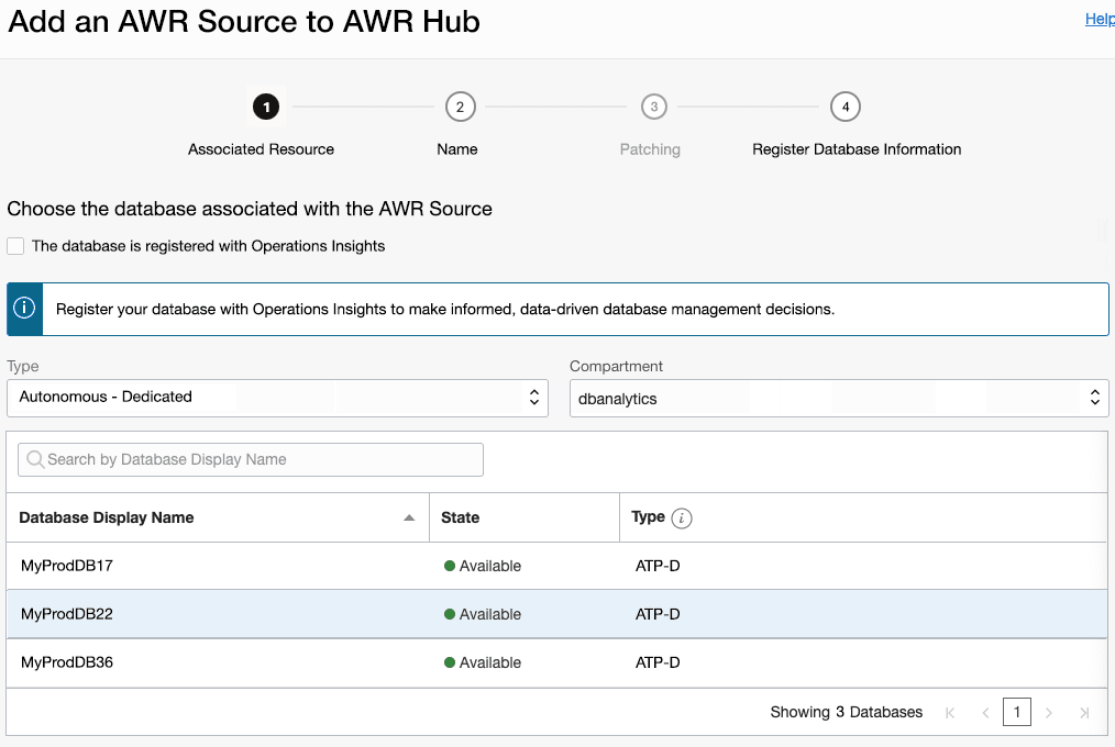 Autonomous Dedicated Databaseの追加 Autonomous Dedicated Databaseの追加