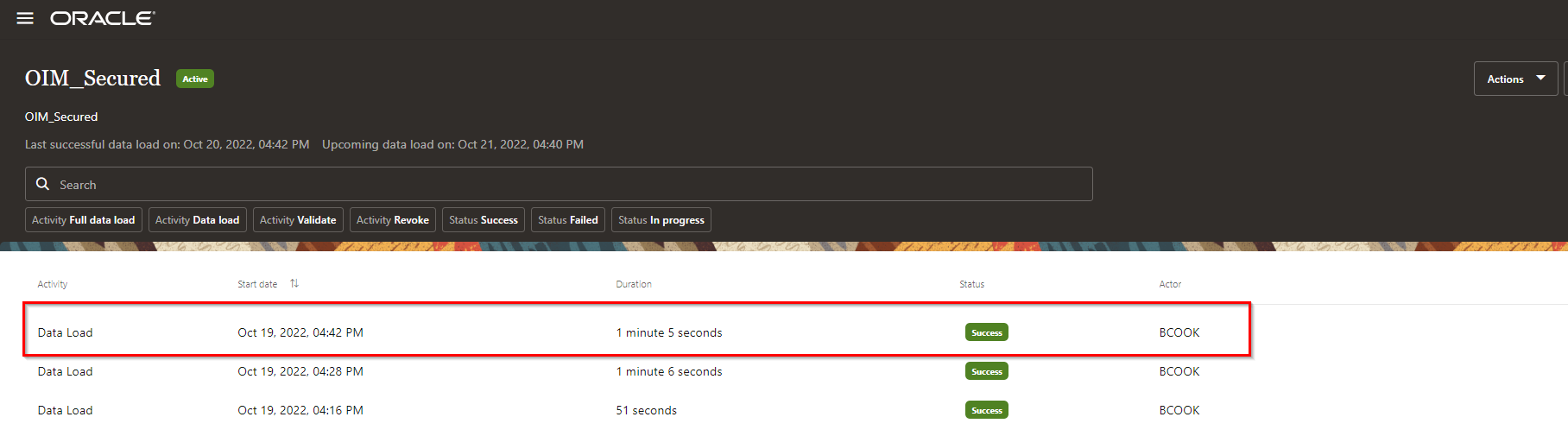 正常なオンデマンド・データ・ロード