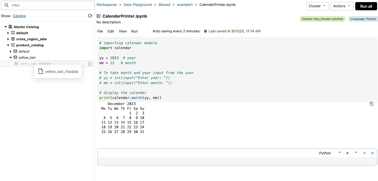 ノートブックが開き、オブジェクトがノートブックにドラッグ・アンド・ドロップされます