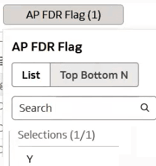 「FDRフラグ」列をフィルタとして使用 「FDRフラグ」列をフィルタとして使用