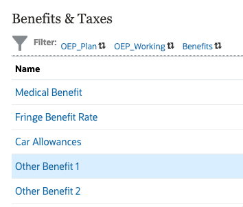 「Other Benefit 1」をクリックします。