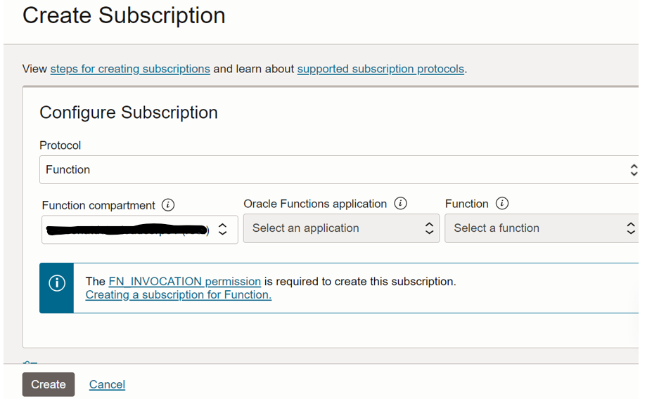 サブスクリプションの作成