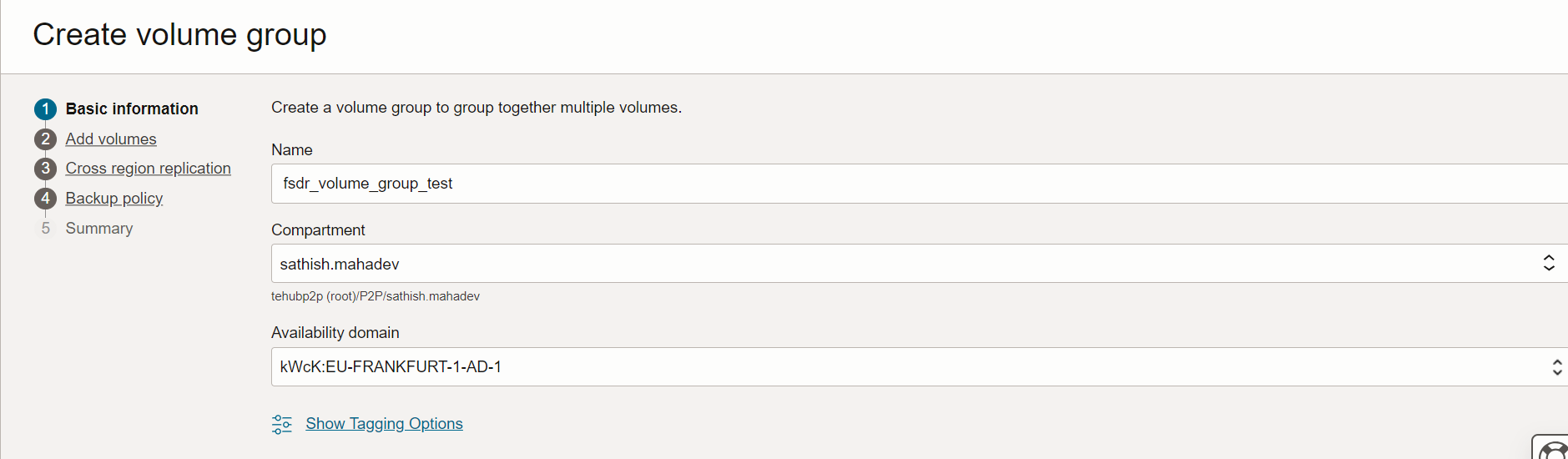 CreateVolumegroup CreateVolumegroup