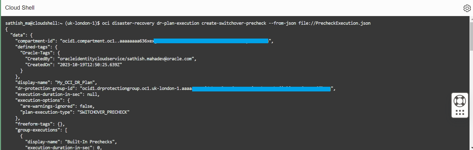 createSwitchoverPrecheck createSwitchoverPrecheck