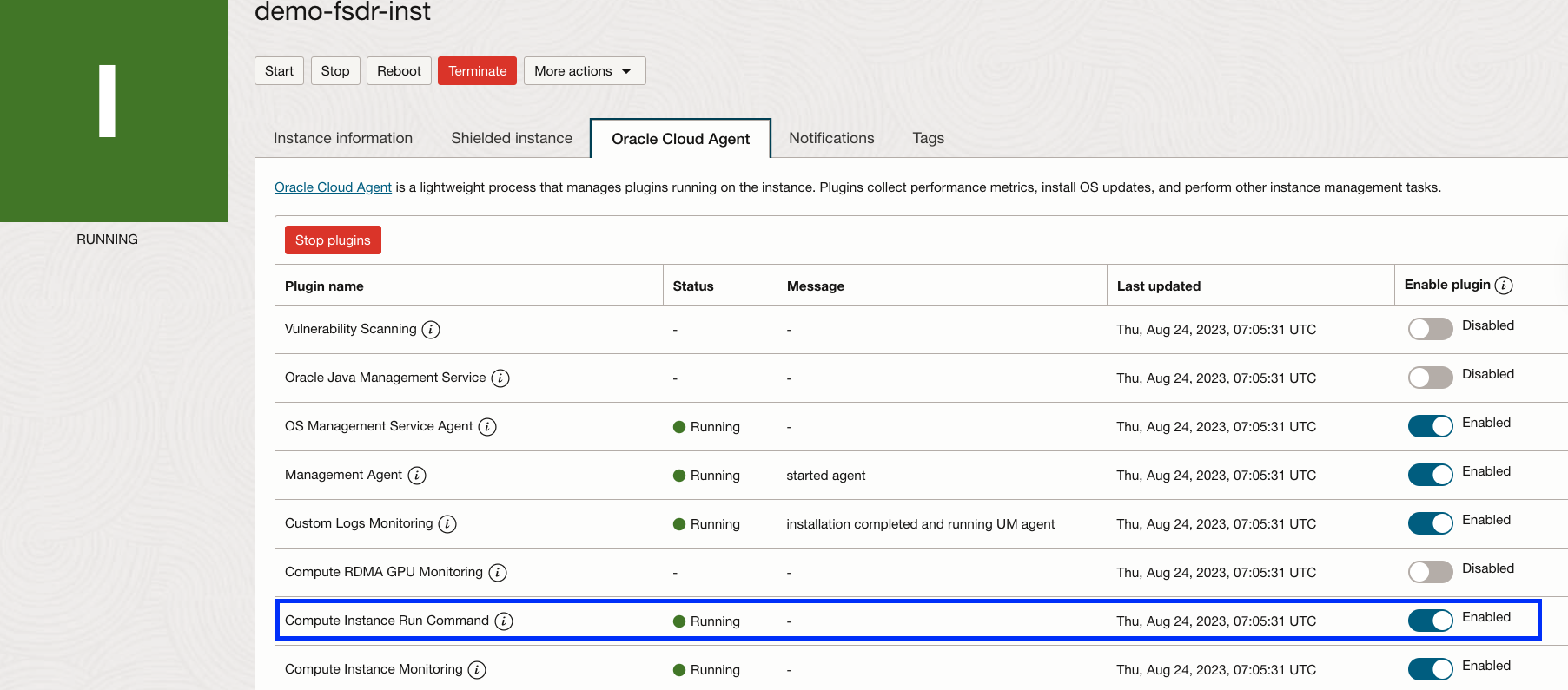 エージェント- ステータス エージェント・ステータス