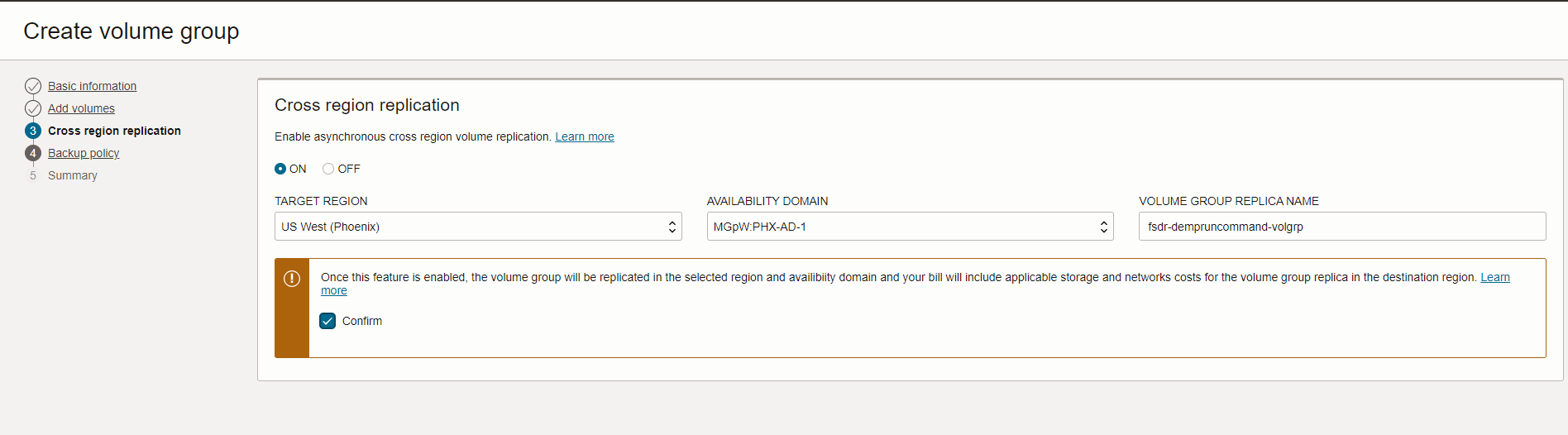 クロス・リージョン・レプリケーション アッシュバーンのリージョン間レプリケーションの有効化