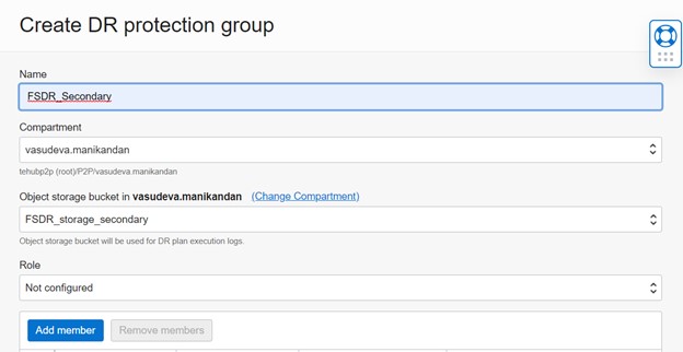 DR保護グループ(セカンダリ) セカンダリでのDRPG