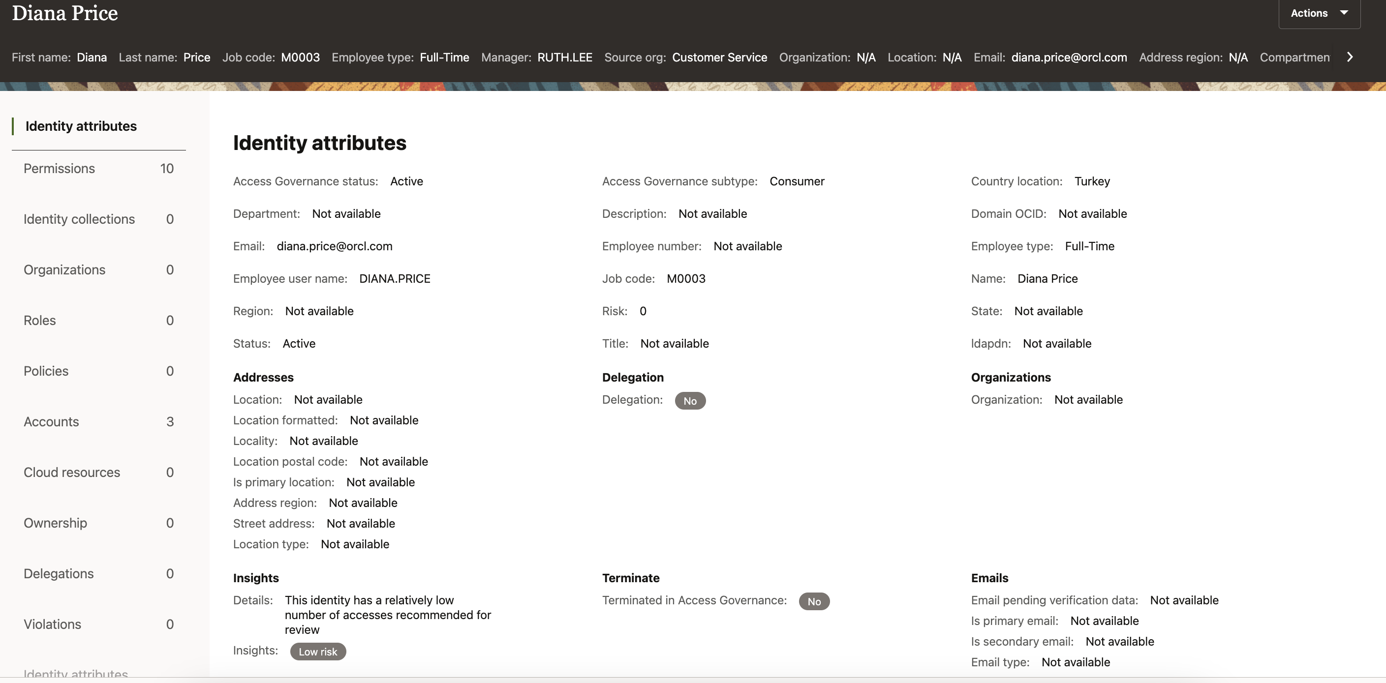 ユーザープロフィール- Diana Price