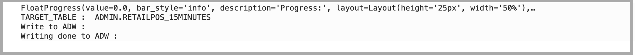 ADWへの書込み