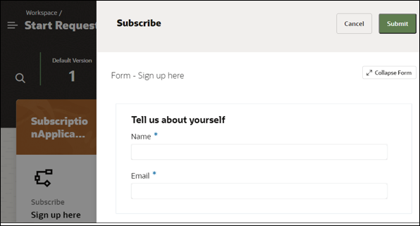 ワークスペースナビゲーションメニュー