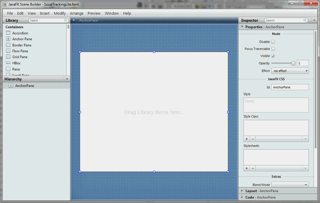 Getting Started With Javafx Scene Builder 11 Create The Fxml File And