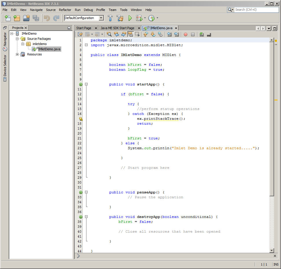 free java netbeans project download