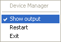 Show output option