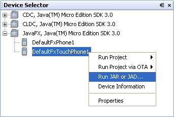 Running a JavaFX Project