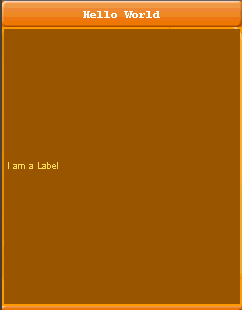 Hello world page with I am Label text.