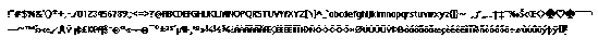 This figure shows a string of punctuation characters, upper and lower case letters, and additional symbols.