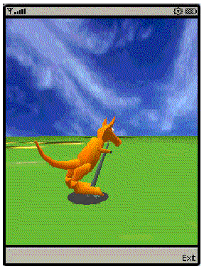 PogoRoo image of a kangaroo bouncing away