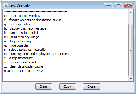 Java Console, Tracing, Logging