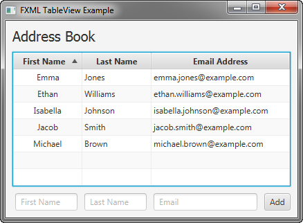 3 Creating An Address Book With Fxml Release 8