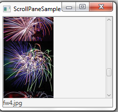 A scroll pane with the images