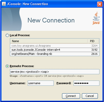 JMXサービスURLによるJMXエージェントへの接続 JMXサービスURLによるJMXエージェントへの接続