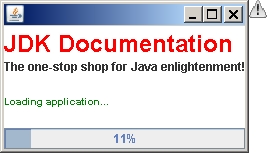 Java Web Start アプリケーションのカスタマイズされた進捗インジケータ