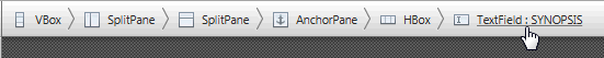anchorPane2にカーソルが置かれた選択バー