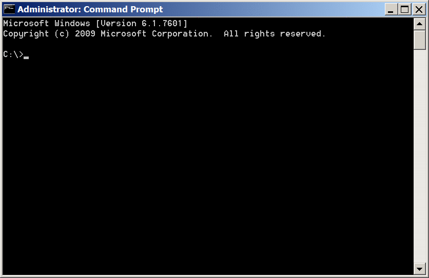 a window where you can enter DOS commands