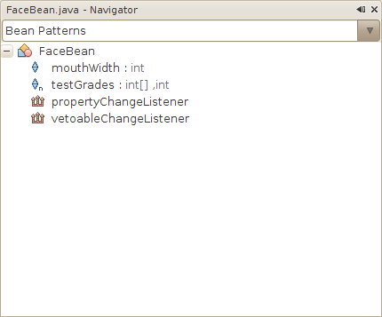 NetBeans bean patterns Navigator