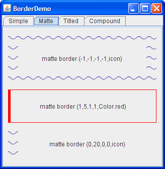 BorderDemo: Matte Borders