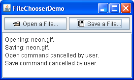 A program that brings up an open or save dialog