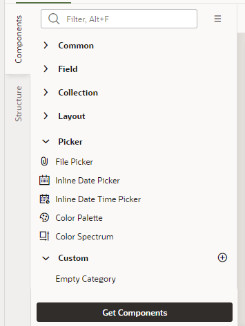 구성요소 팔레트