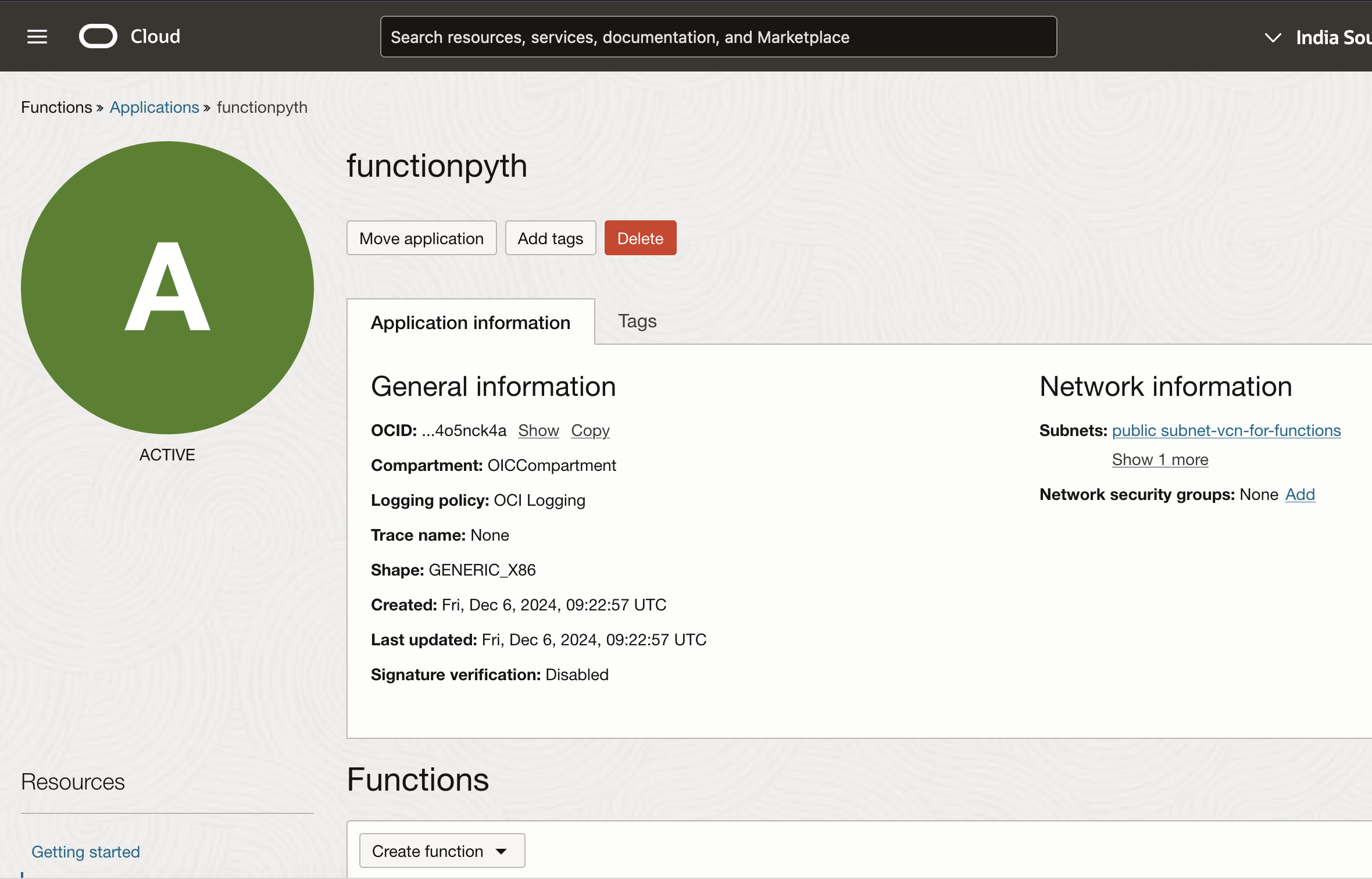 OCI Functions