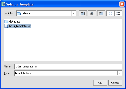 Select bdss_template.jar