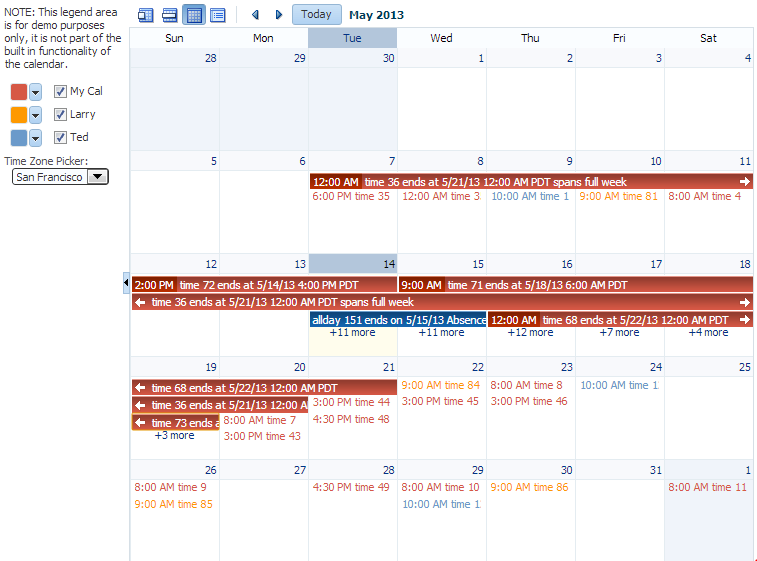 Calendar shows a single month