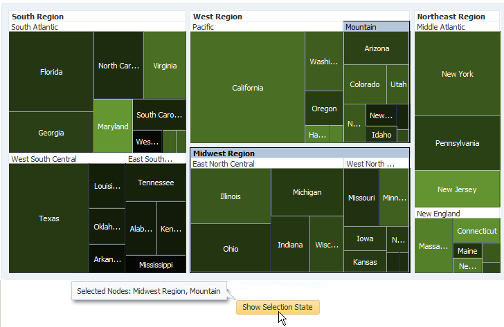 Treemap With Multiple Selection Support