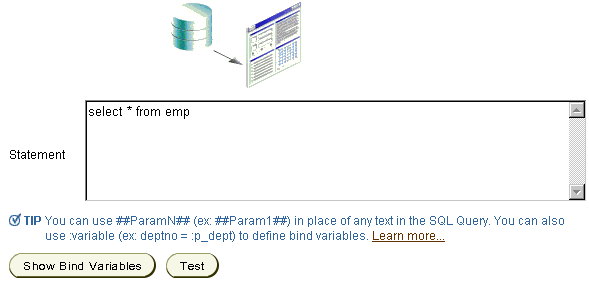 Shows SQL Source tab.