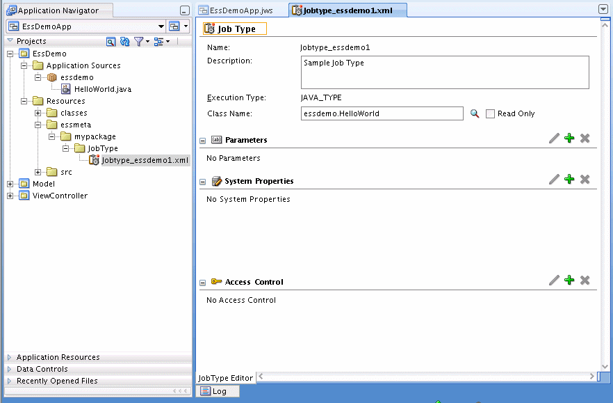 Adding Sample Job Type Metadata