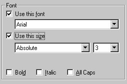 This is the Font panel with CSS turned on.
