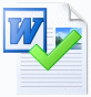 Icon of checked-out Word document.