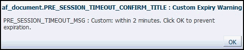 custom session timeout message