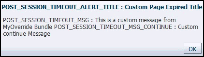 Custom timeout message