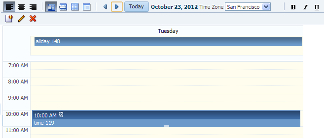 Customized Toolbar for a Calendar