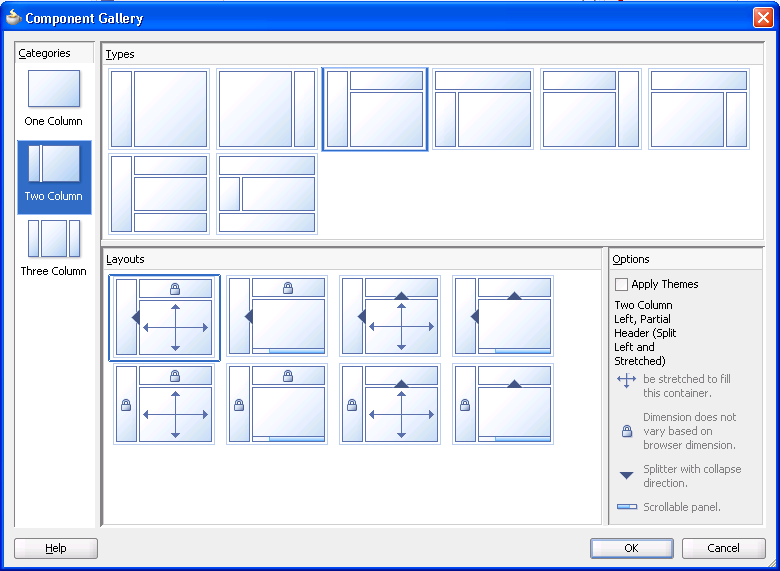 You can choose from different layouts.