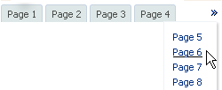 Overflow Indicator for a navigationPane Component