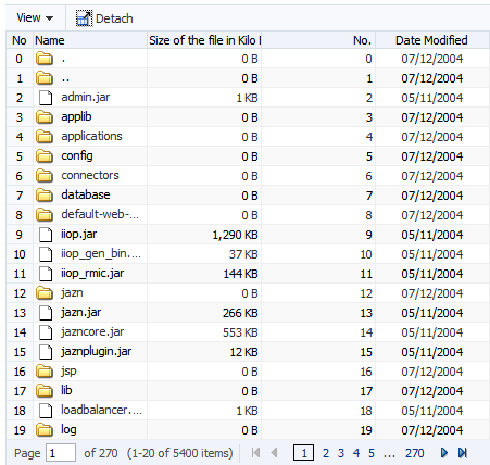 Table footer provides navigation