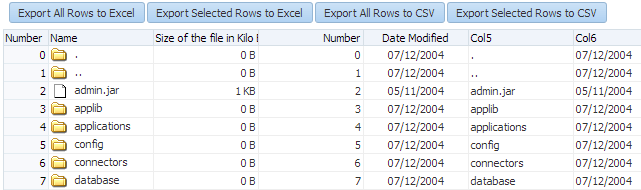 Command button will allow data to be exported