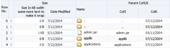 Expand icon expanded and details for row are shown