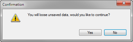 Confirmation action dialog at runtime.