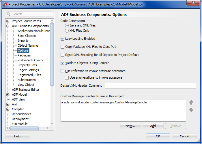 Resource bundles in Project Properties dialog